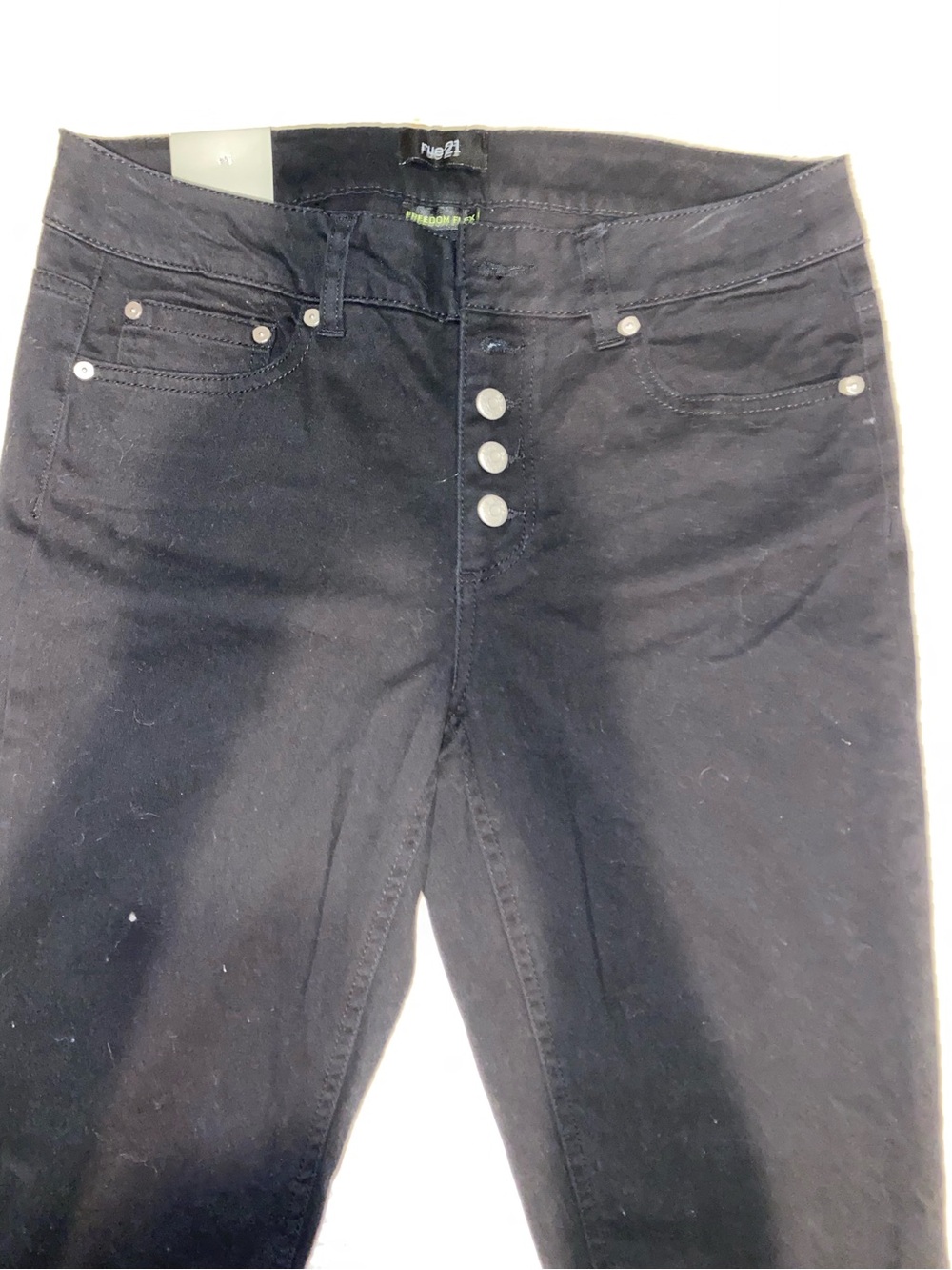 Forever 21 Black Skinny Button-Fly Women's Jeans